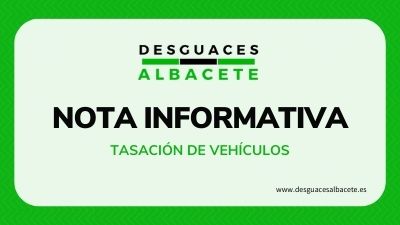 Nota informativa tasacion de coches